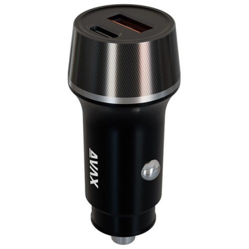AVAX CHG AVAX CC304B CARLY USB-C (PD3.0)+USB-A (QC) 38W autós töltő, fekete