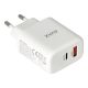 AVAX CHG AVAX CH360 SPEEDY 65W GaN hálózati töltő USB A (QC)+Type C (PD3.0), fehér