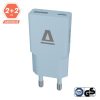 AVAX CHG AVAX CH641LB NANO SLIM 30W töltő adapter USB-C (PD3.0)+USB-A (QC3.0), világoskék