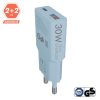 AVAX CHG AVAX CH641LB NANO SLIM 30W töltő adapter USB-C (PD3.0)+USB-A (QC3.0), világoskék