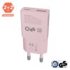AVAX CHG AVAX CH641P NANO SLIM 30W töltő adapter USB-C (PD3.0)+USB-A (QC3.0), rózsaszín