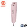 AVAX CHG AVAX CH641P NANO SLIM 30W töltő adapter USB-C (PD3.0)+USB-A (QC3.0), rózsaszín