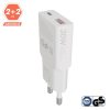 AVAX CHG AVAX CH641W NANO SLIM 30W töltő adapter USB-C (PD3.0)+USB-A (QC3.0), fehér