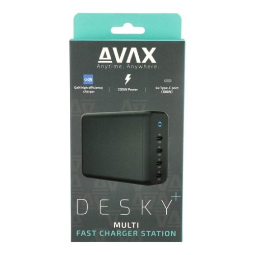 AVAX CHG AVAX DC637 DESKY+ 4xType C (PD 3.0) 200W GaN gyorstöltő elosztó - Dobozsérült termék