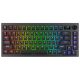 AVAX BIL AVAX GM02 PRO 75% Gasket RGB tri-mode mechanikus billentyűzet Gateron piros switch, magyar kiosztás