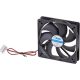 Akyga 12cm (120mm) MOLEX 4 LED ventilátor, fekete - AW-12A-BK