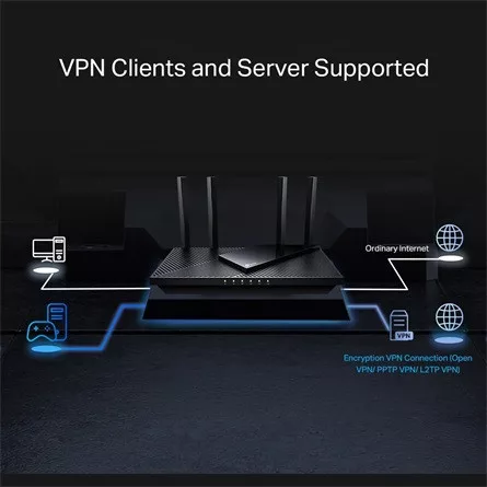 TP-LINK Wireless Router Dual Band AX3000 1xWAN(1000Mbps) + 4xLAN(1000Mbps) + 1xUSB, Archer AX55 PRO