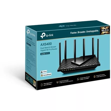 TP-LINK Wireless Router Dual Band AX5400 1xWAN(1000Mbps) + 4xLAN(1000Mbps) + 1xUSB 3.0, Archer AX73
