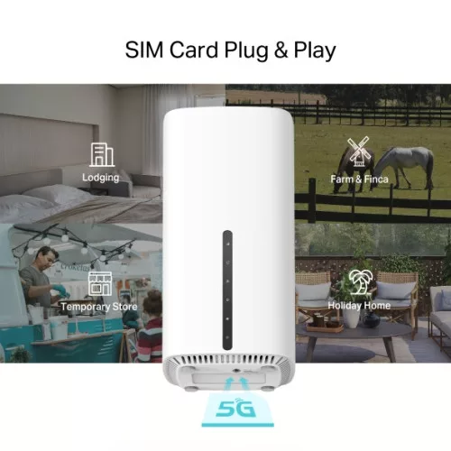 TP-LINK 4G/5G Modem + Wireless Router Dual Band AX1800 1xWAN/LAN(1000Mbps) + 2xLAN(1000Mbps), Archer NX200