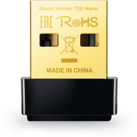 TP-Link Hálózati adapter WiFi AC600 - Archer T2U NANO (USB; 200Mbps 2,4GHz + 433Mbps 5GHz)