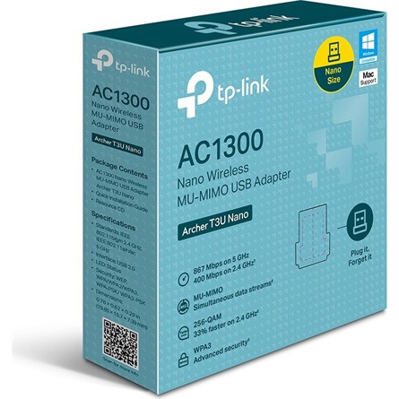 TP-LINK Wireless Adapter USB Dual Band AC1300, Archer T3U NANO
