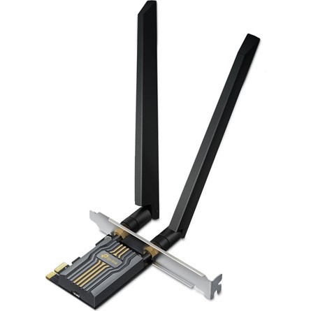 TP-Link Archer TBE400E BE6500 6,5Gb/s PCIe x1 Tri-Band Wi-Fi Bluetooth hálózati adapter low profile (BT5.4)