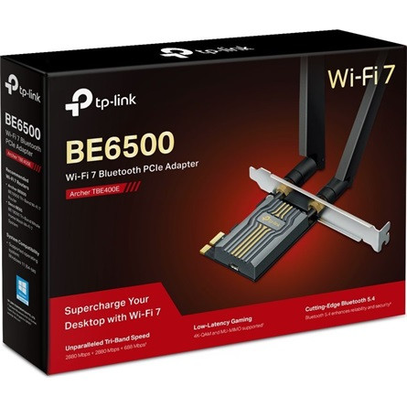 TP-LINK Wireless és Bluetooth 5.4 Adapter PCI-Express Dual Band BE6500, ARCHER TBE400E