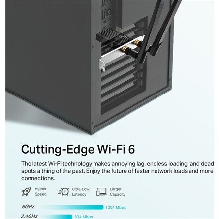 TP-LINK Wireless és Bluetooth 5.2 Adapter PCI-Express Dual Band AX1800, Archer TX20E