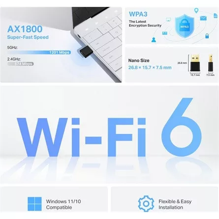 TP-LINK ARCHER TX20U AX1800 Nano Wi-Fi 6 Wireless USB Adapter
