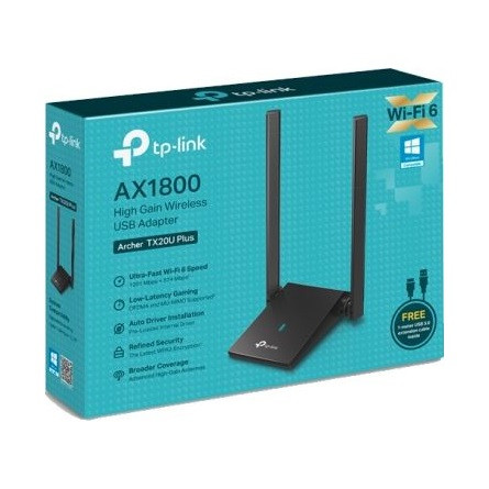 TP-LINK Wireless Adapter USB Dual Band AX1800, ARCHER TX20U