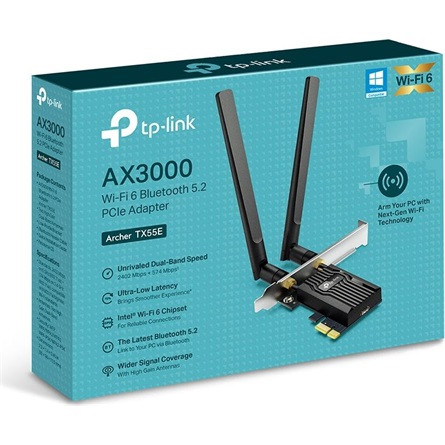 TP-LINK Wireless Adapter PCI-Express Dual Band AX3000 Wifi 6 Bluetooth, Archer TX55E