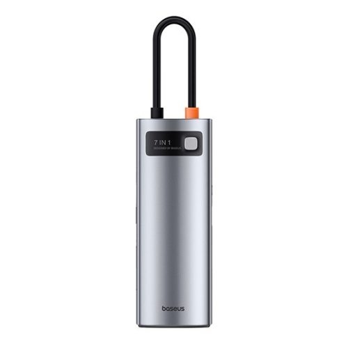 Baseus Metal Gleam 7-Port HUB dokkoló állomás, szürke