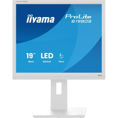 iiyama Prolite monitor, TN,  19", 1980S-W1, 1280x1024, 5:4, 250cd, 3ms, HDMI/DP, fehér
