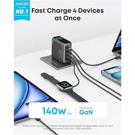 Anker Eufy B2697GZ1 140W univerzális hálózati töltő adapter szürke
