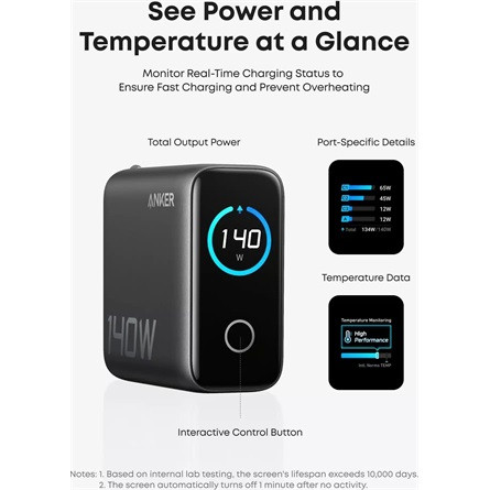 Anker Eufy B2697GZ1 140W univerzális hálózati töltő adapter szürke