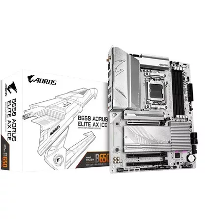 GIGABYTE Alaplap AM5 B650 AORUS ELITE AX ICE AMD B650, ATX