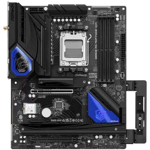 ASROCK MB Desktop B650E PG Riptide Wi Fi, AM5, 4x DDR5, 1x PCIe 5.0 x16, 1x PCIe 3.0 x16, 1x PCIe 4.0 x1, 1x Blazing M.2, 1x Hyper M.2, 1x M.2, 4x SATA3 6.0 Gb/s, 7.1 CH HD Audio, 1x HDMI, 2.5...