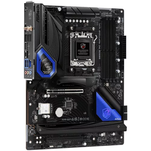 ASROCK MB Desktop B650E PG Riptide Wi Fi, AM5, 4x DDR5, 1x PCIe 5.0 x16, 1x PCIe 3.0 x16, 1x PCIe 4.0 x1, 1x Blazing M.2, 1x Hyper M.2, 1x M.2, 4x SATA3 6.0 Gb/s, 7.1 CH HD Audio, 1x HDMI, 2.5...
