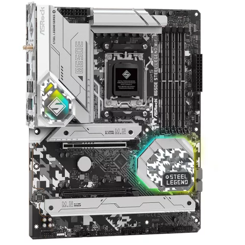 ASROCK MB Desktop B650E Steel Legend, AM5, 4x DDR5, 1x PCIe 5.0 x16, 1x PCIe 3.0 x16, 1x Blazing M.2(PCIe Gen5x4), 2x Hyper M.2(PCIe Gen4x4), 2x SATA3 6.0 Gb/s, 7.1 CH HD Audio, 1x HDMI, 1x Di...