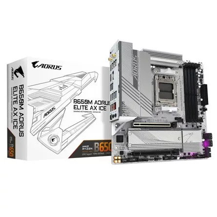 Gigabyte B650M AORUS ELITE AX ICE desktop alaplap microATX