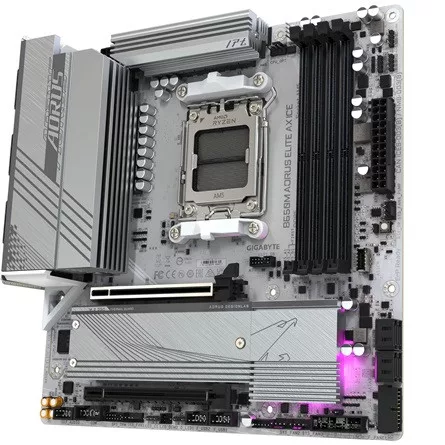 Gigabyte B650M AORUS ELITE AX ICE desktop alaplap microATX