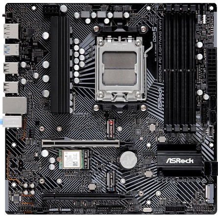 ASROCK Alaplap AM5 B650M PG LIGHTNING WIFI AMD B650, mATX