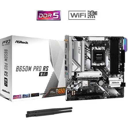 ASROCK Alaplap AM5 B650M PRO RS WIFI AMD B650, mATX