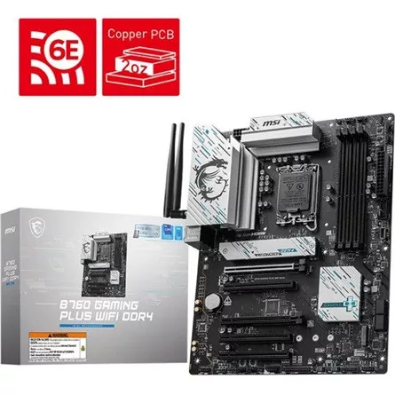 MSI B760 GAMING PLUS WIFI DDR4, ATX, Socket 1700