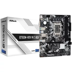   ASROCK MB LGA1700 B760 2 x DDR5 DIMM 2 x Hyper M.2 1 x Ultra M.2  4 x SATA3 1 x D-Sub Port 1 x DisplayPort 1.4 Micro ATX