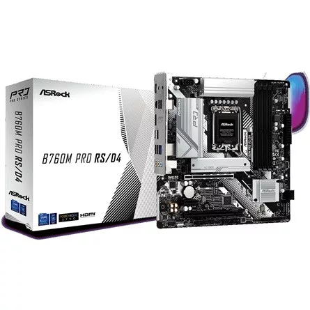 ASROCK Alaplap S1700 B760M PRO RS D4 INTEL B760, mATX