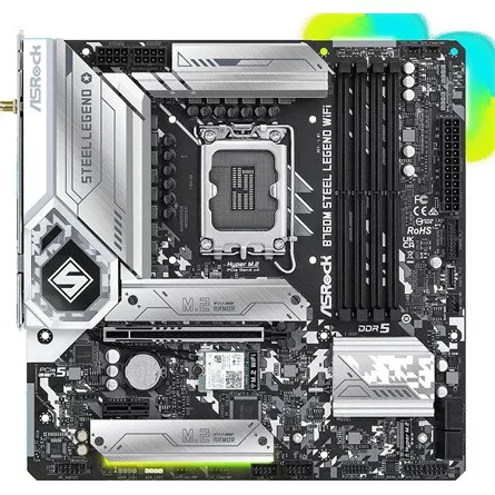ASROCK Alaplap S1700 B760M STEEL LEGEND WIFI INTEL B760, mATX