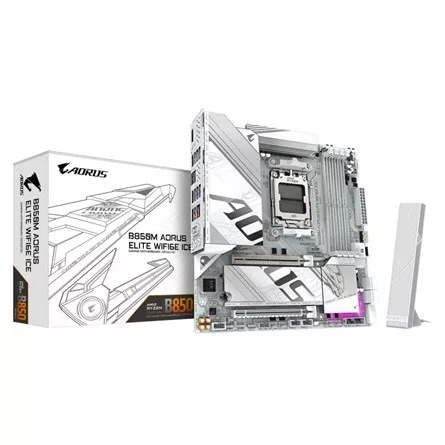 Gigabyte B850M AORUS ELITE WIFI6E ICE desktop alaplap microATX