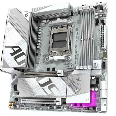 Gigabyte B850M AORUS ELITE WIFI6E ICE desktop alaplap microATX