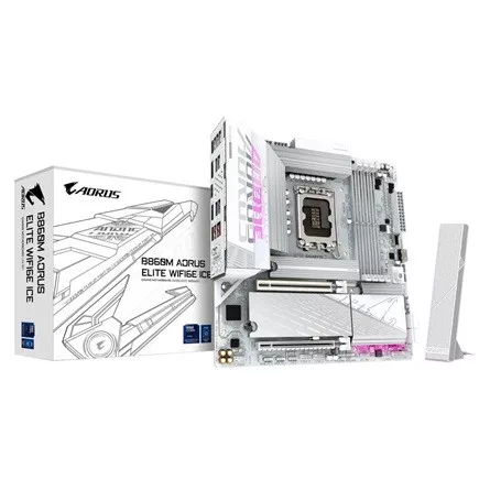Gigabyte B860M AORUS ELITE WIFI6E ICE desktop alaplap microATX