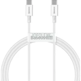 Baseus USB-C -> USB-C M/M adatkábel 1m fehér 100W