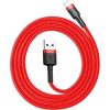 Baseus Cafule USB-A 2.0 -> Lightning M/M adatkábel 1m piros-fekete