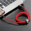 Baseus Cafule USB-A 2.0 -> Lightning M/M adatkábel 1m piros-fekete
