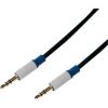 LogiLink Jack stereo 3,5mm (3pin) -> Jack stereo 3,5mm (3pin) M/M audio kábel 1.5m fekete