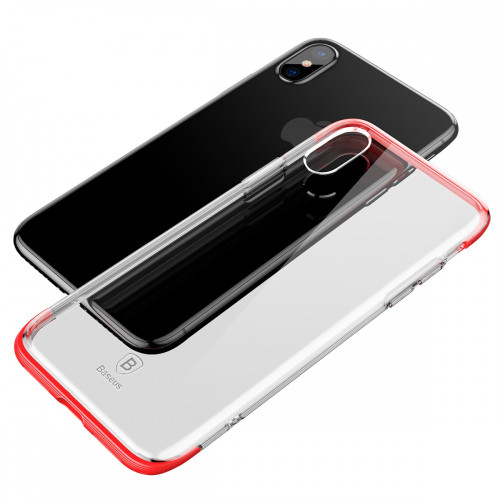Baseus Armor szilikon hátlap, iPhone X, Piros