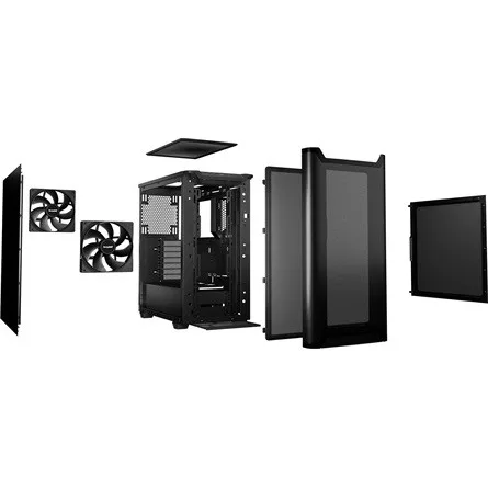 Be Quiet! Számítógépház - Pure Base 501 (ATX, fekete)