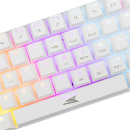 Baracuda BILL Baracuda BGK-03211W/R-US DOLPHIN-W - Mechanikus gamer billentyűzet piros kapcsolóval - Fehér - US