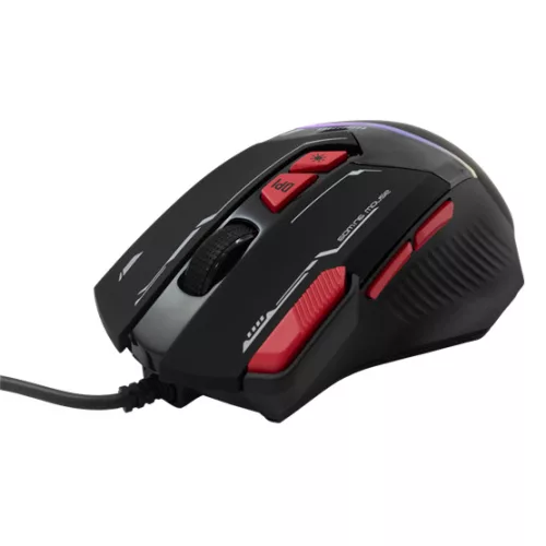 BARACUDA W029907 MANTA-B, BGM-041B gamer egér,8D, fekete, 12800 dpi