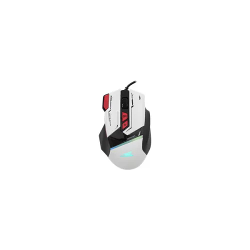 BARACUDA W029909 MANTA-W, BGM-042W gamer egér,8D, fehér, 12800 dpi