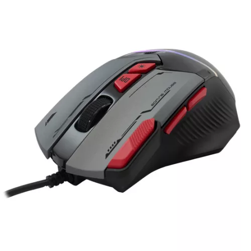 BARACUDA W029908 MANTA-G, BGM-047G gamer egér,8D, szürke, 12800 dpi
